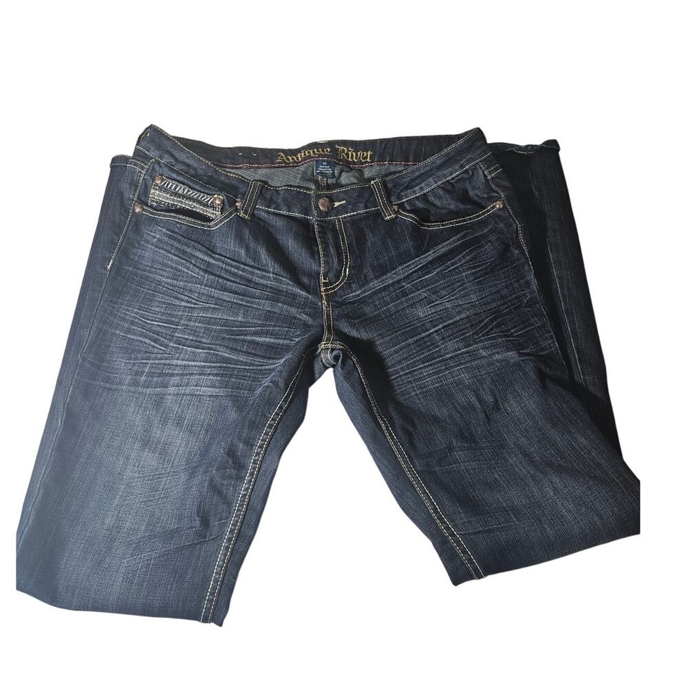 Antique Rivet Mens Embellished Jeans Size 34x32